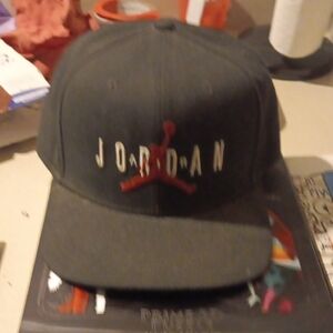 Jordan Black Cap with Red Logo